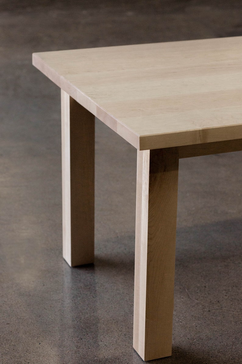 Custom 'Vega' Table with beveled edge tabletop detail