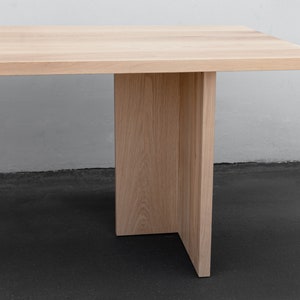 MERIDIAN Solid White Oak Dining Table Made to Order image 3