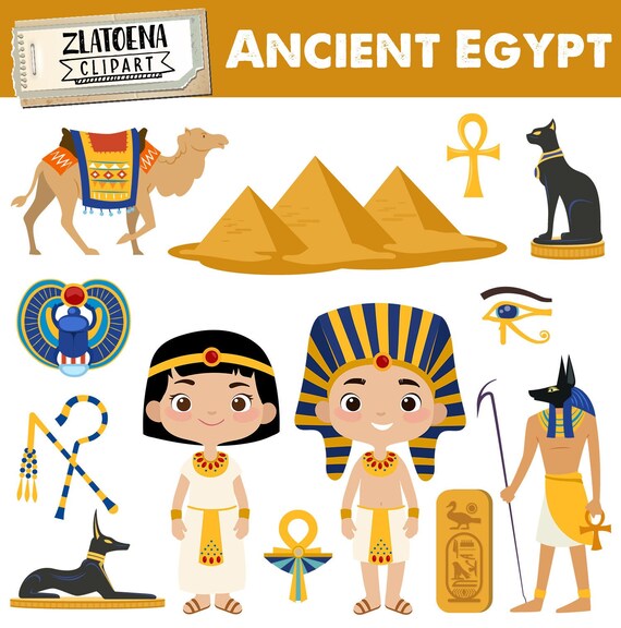Egypt Clip Art Ancient Egypt Clipart Travel Clipart Egyptian - Etsy