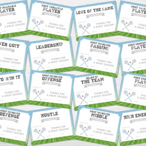 Editable Lacrosse Award Certificates, Award Ceremony Certificates, Printable End of Season ...