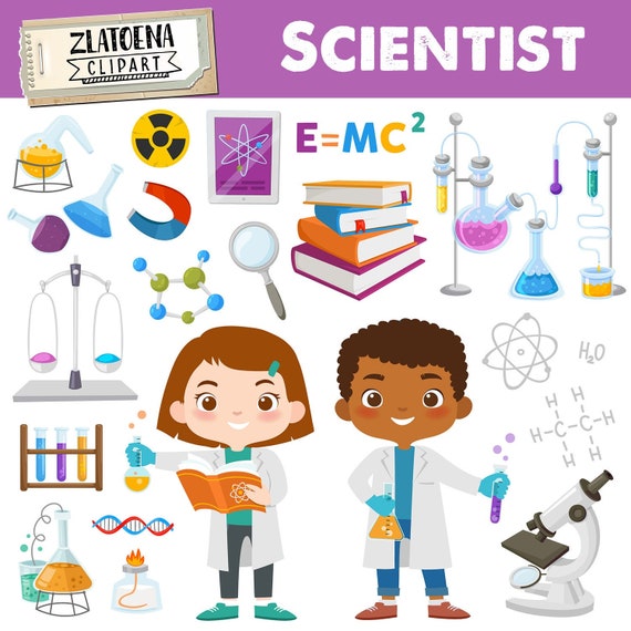 Science Clipart Scientist Clip Art Science Lab School Graphics Etsy Science Clipart Scientist Clip Art Science Lab School Graphics Etsy
