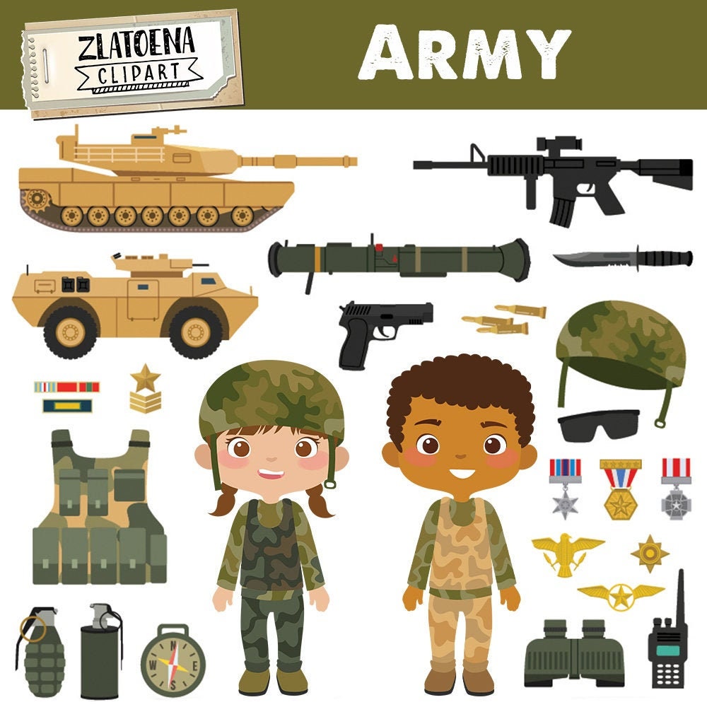 Army Clipart Military Vector Graphics Patriot Digital Clip Art - Etsy  Singapore