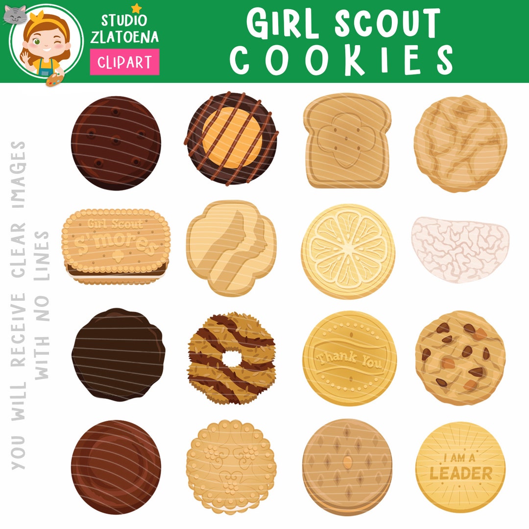 Digital Girl Scout Cookies, LBB Girl Scout Cookie Clipart, Digital