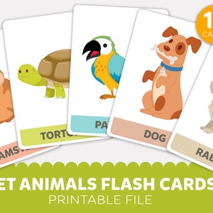 Tarjetas didácticas de animales de compañía Tarjetas didácticas de mascotas Tarjetas didácticas de animales imprimibles Tarjetas didácticas de mascotas del hogar Tarjetas didácticas de Mis mascotas Tarjetas didácticas educativas