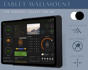 Samsung Galaxy Tab A8 Wandhalterung | Design Wandhalterung | Tablet Wall Mount, Smarthome, schmal, modern, weiß oder schwarz