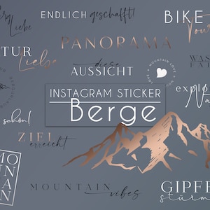 Story Sticker Mountains | Instagram Mountain Holiday | Holiday Instagram Sticker Mountain Basic daily Summer Vacation Family Austria Italy