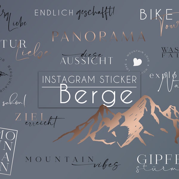 Story Sticker Berge | Instagram Bergurlaub | Urlaub Holiday Instagram Sticker Mountain Basic daily Sommer Vacation Family Österreich Italien