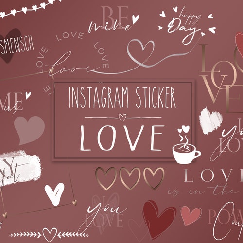 150 Instagram Sticker Love Couple Instagram Story Sticker Etsy