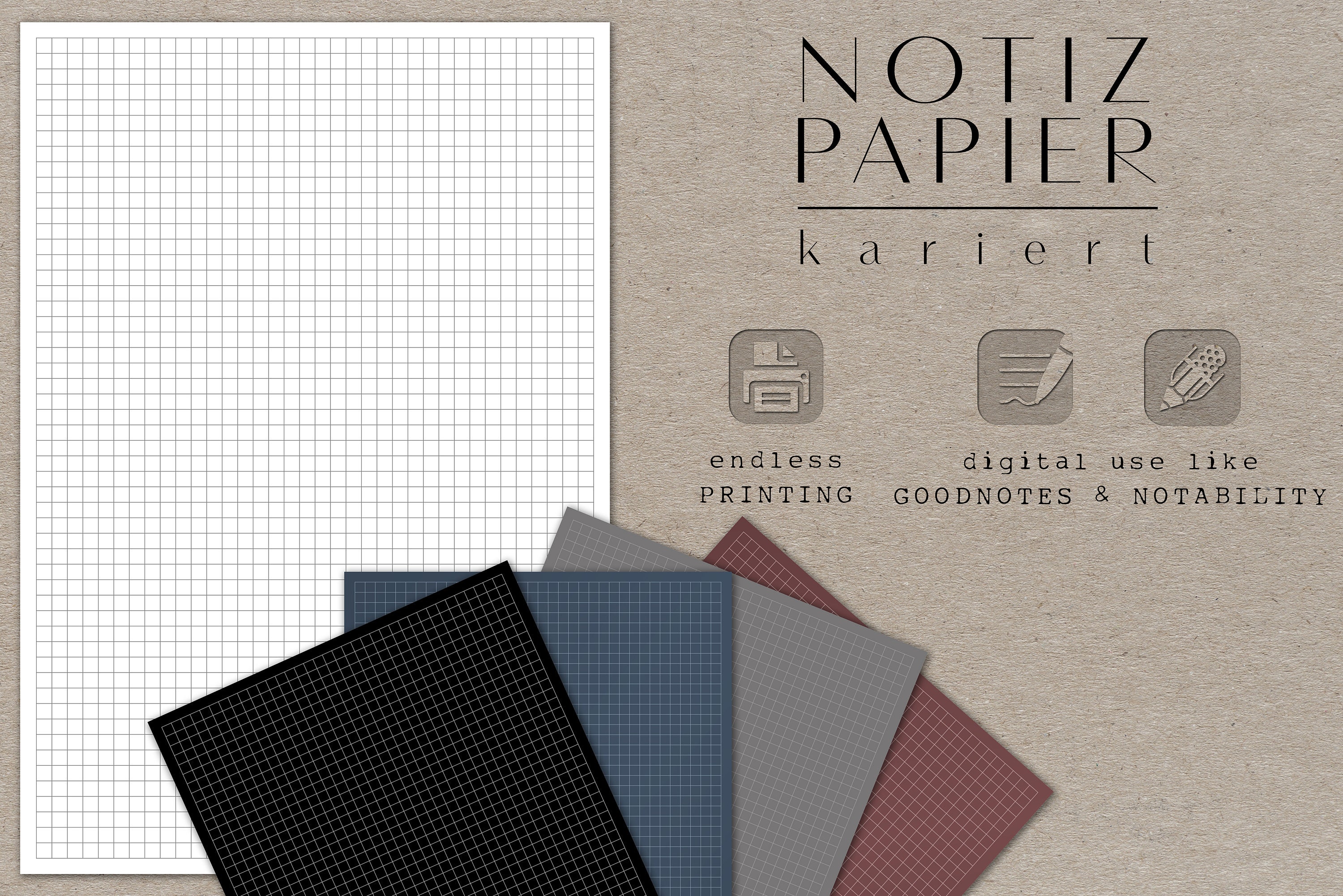 Printable Din 1 4 Inch Graph Paper Pdf File Paper Etsy