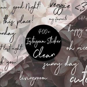 400+ Instagram sticker Daily Basic | Font | Starter | Words | Lettering