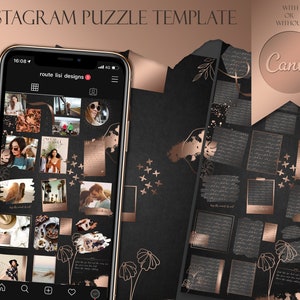 Instagram Puzzle Template, Instagram Post template, Instagram Puzzle Canva, Canva Insta Template, Instagram Puzzle Template for Canva