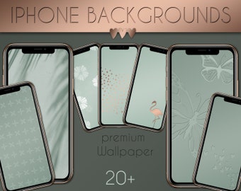 20+ Rose Gold Mint Wallpaper & Backgrounds Spring | Iphone | Android | Apple Watch | Bohostyle | Tropical | Fits to rosegold Story