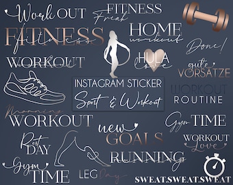 100+ Instagram sticker Sport | Fitness | Instagram | Gym | Sporty | Craft | Sports | running | yoga | Workout
