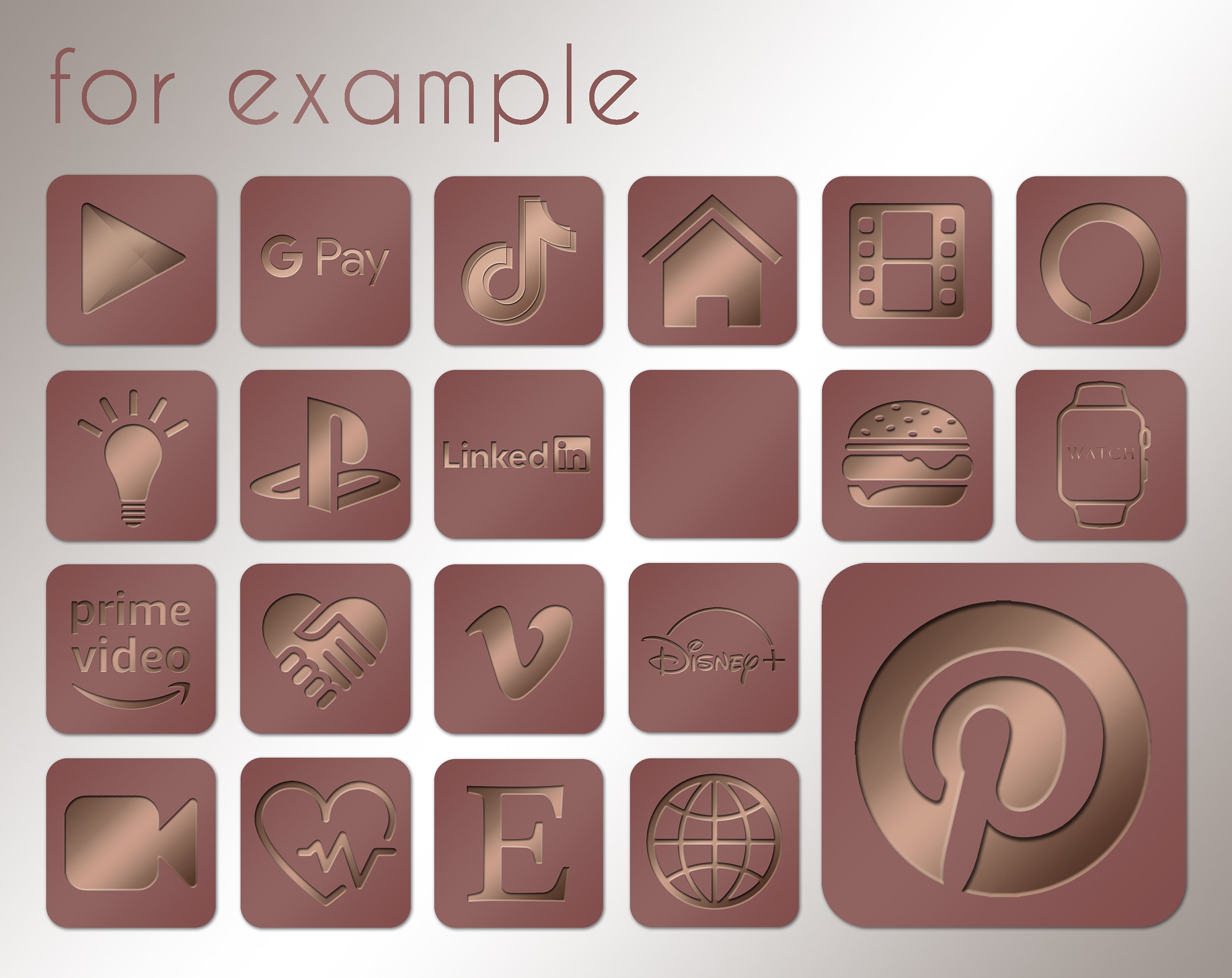 App Icons rose gold & rose 200 Premium Iphone Apple and Etsy.de