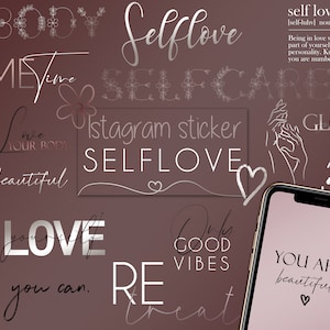 100+ Instagram sticker Selflove Selfcare | Blogger | Self-Love | Curvy | Wellness - Beauty - Skincare -