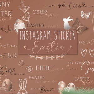 Instagram Story Sticker Easter Easter | 130+ | Starter | Words | Lettering | Spring | Home | love | story sticker spring clipart
