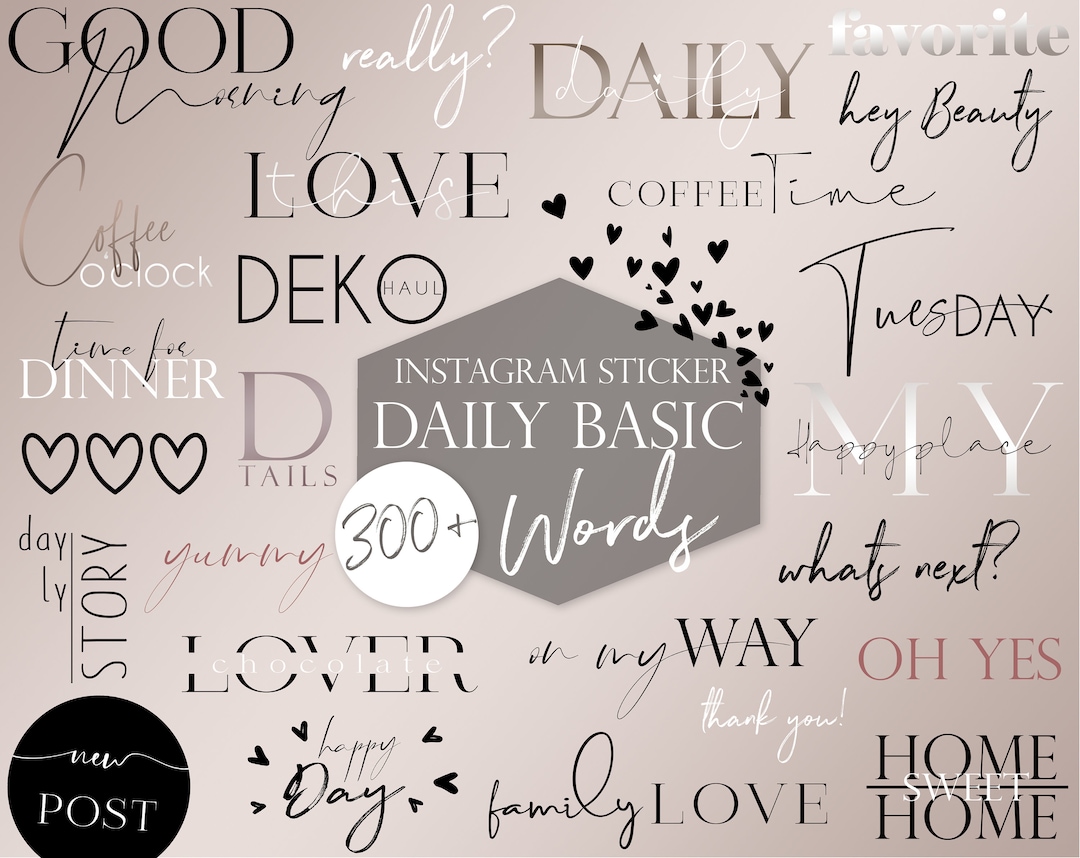 300+ Instagram Story Sticker Daily Basic XXL | Blogger | Starter ...