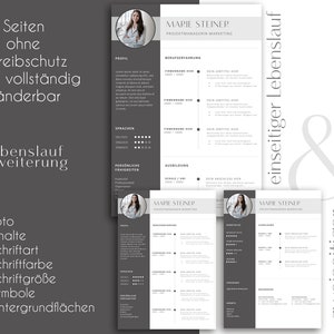 Puede incluir: Una plantilla de curr&iacute;culum vitae en blanco y negro con fondo gris. La plantilla incluye secciones para un perfil, experiencia laboral, educaci&oacute;n, habilidades y referencias. La plantilla est&aacute; dise&ntilde;ada para ser f&aacute;cilmente personalizable y se puede utilizar para crear un curr&iacute;culum vitae profesional.