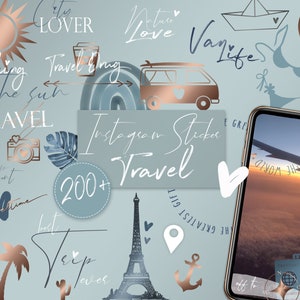 200+ Instagram Story sticker Travel | Tropical | Instagram Story Sticker TRAVEL | Summer | Beach | Vacation | city | Basic | Trip | Vanlife