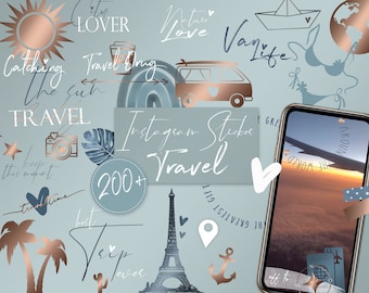 200+ Instagram Story sticker Travel | Tropical | Instagram Story Sticker TRAVEL | Sommer | Beach | Vacation | city | Basic | Trip | Vanlife