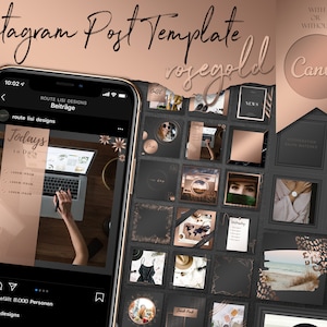 Instagram Template | Usable WITH or WITHOUT Canva | 25 Templates | autumn | Instagram Stickers | case | Autumn