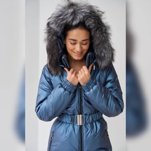 Stunning Custom Royal Blue Women's Ski Jumpsuit: Made-to-Measure Ski Overall Perfect for Winter Adventures! Any Size Available!