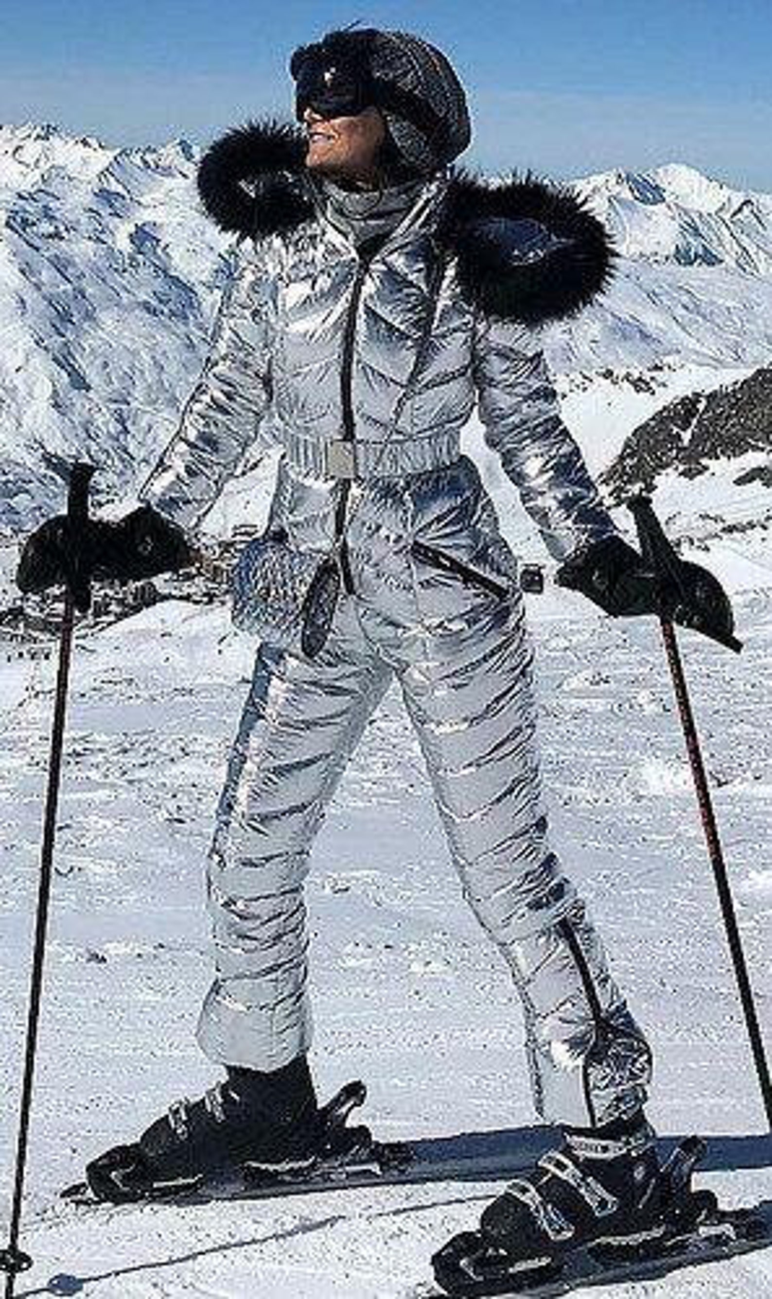Women Ski jumpsuit silver Ski overall Ski jumpsuit Winter suit Etsy