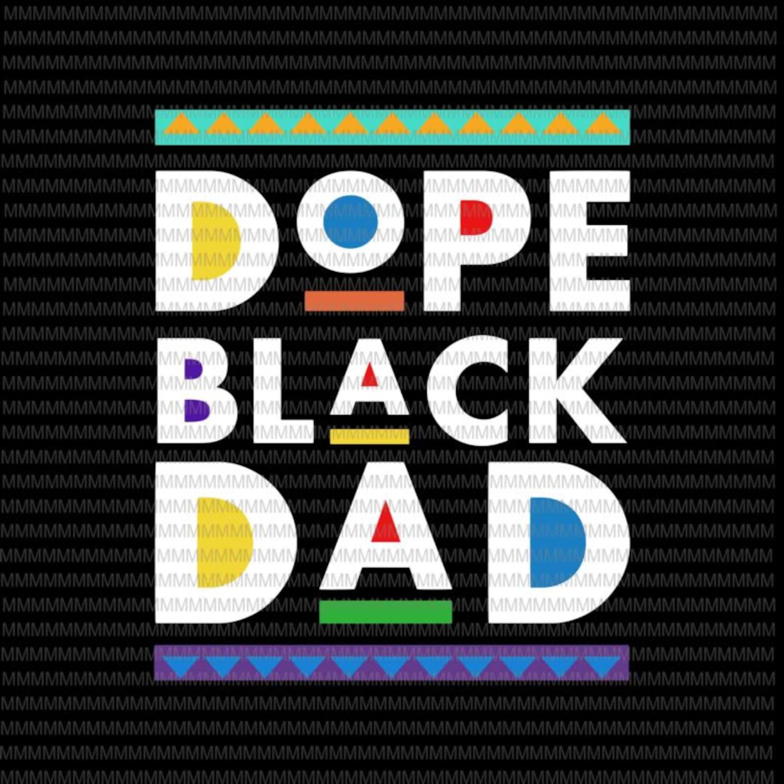 Dope black dad svg black dad svg fathers day svg quote | Etsy