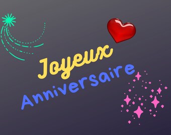 Joyeux Anniversaire Emoji Etsy