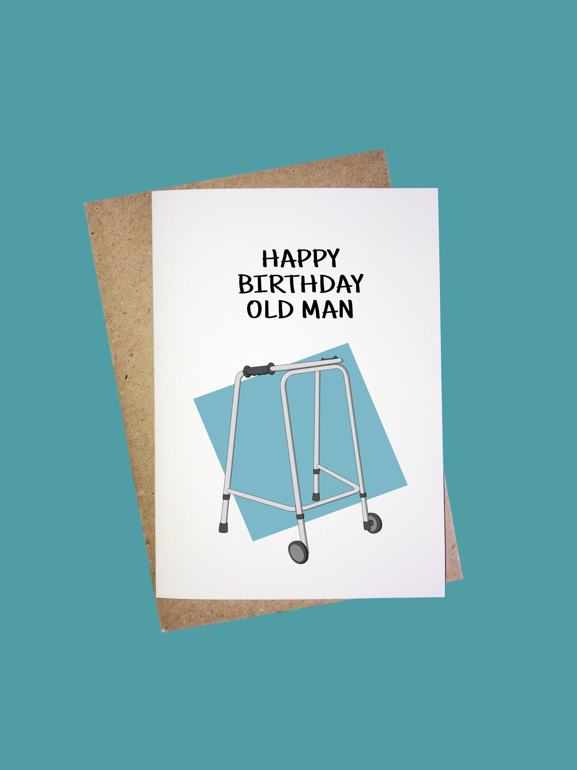 Zimmer Frame Birthday Card Old Age Funny A6 Greeting Card Etsy