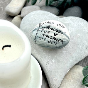 Smaller memorial stone, mourning gift, mourning stone, hand-painted pebble, “various texts…(see photos)”, customizable