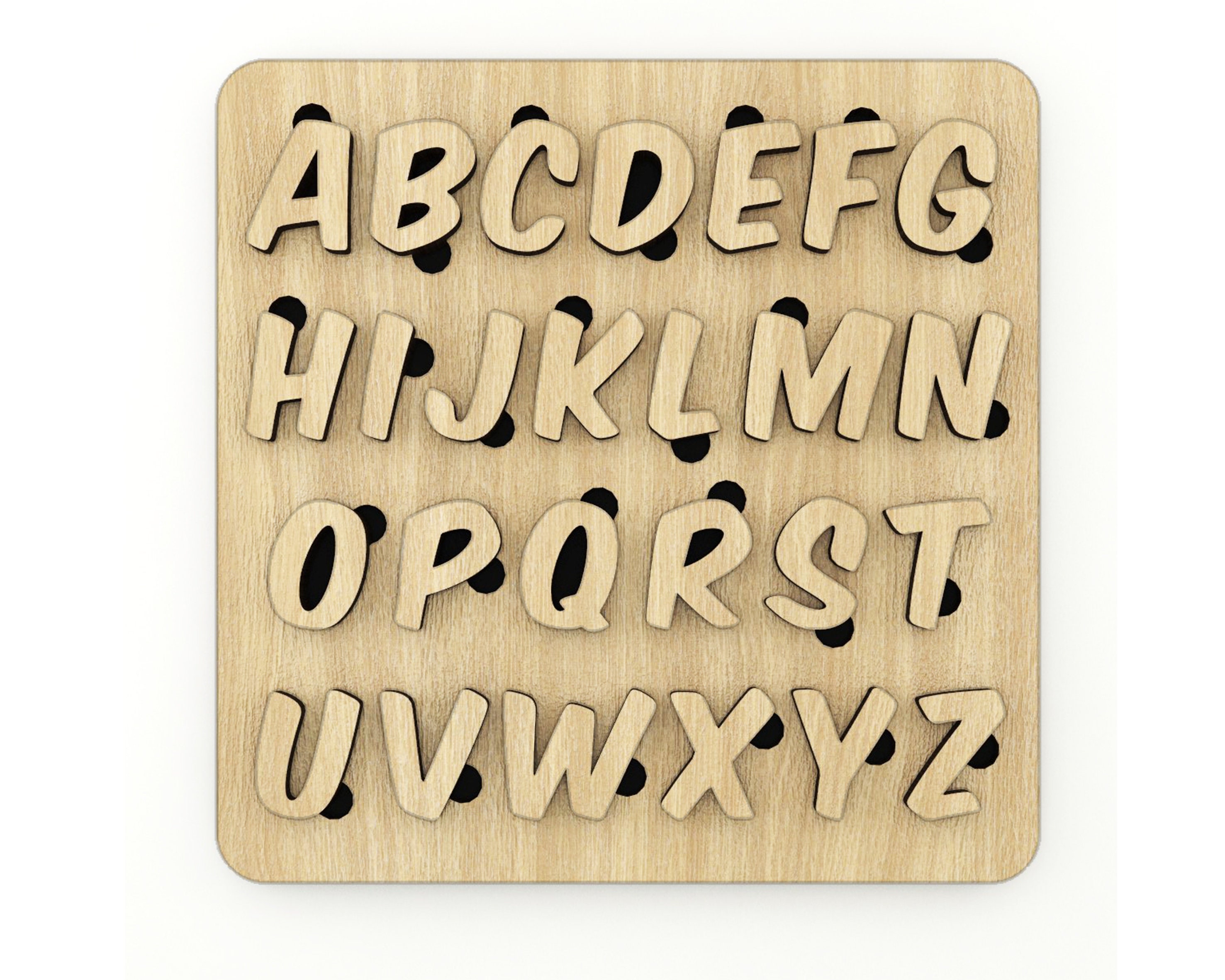 Alphabet Puzzle ABC Puzzle for Kids Children Design 3 Vector - Etsy