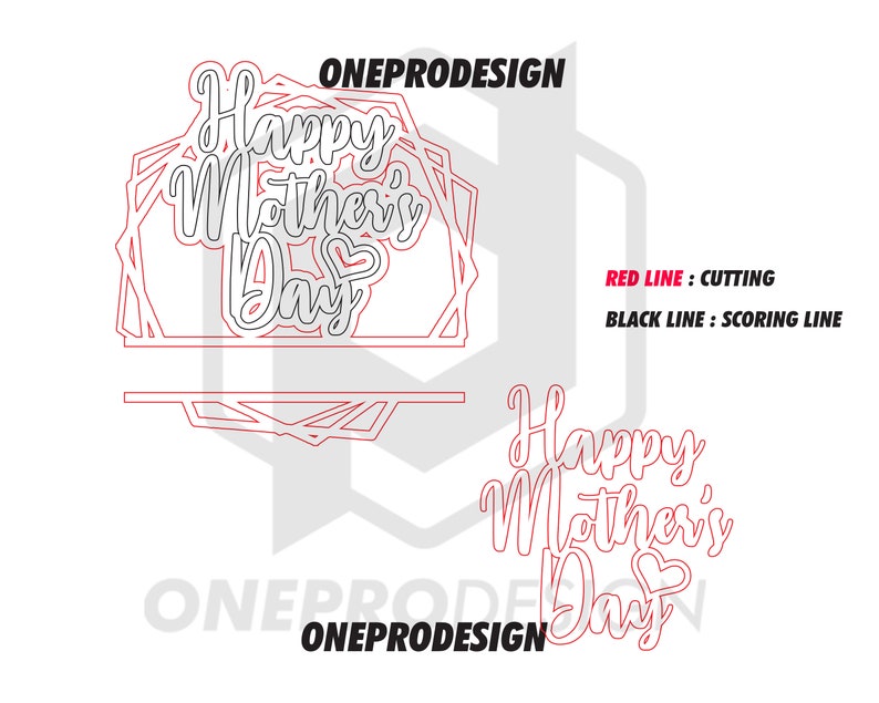 Download Happy mother's day split monogram 5 designs Svg / Pdf / | Etsy