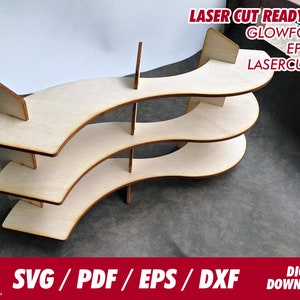 Mini Shelf wood - Svg / Pdf / Eps / Dxf- Laser Cut File / Glowforge - Instant download