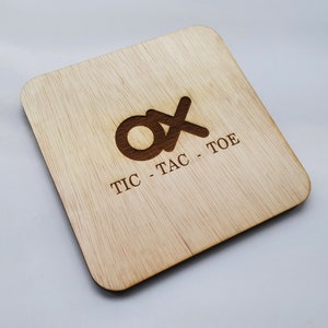 tic-tac-toe board game - Svg / Pdf / Eps / Dxf Laser Cut File - Instant download image 4