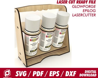 Spray can/paint holder- Svg / Pdf / Eps / Dxf Laser Cut File / Glowforge - Instant download