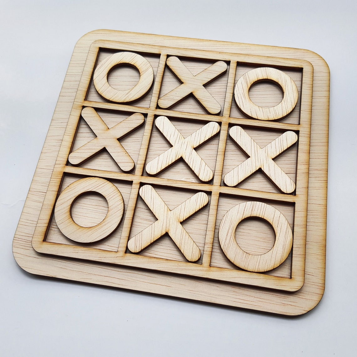 Tic-tac-toe Board Game - Svg / Pdf / Eps / Dxf Laser Cut File - Instant ...