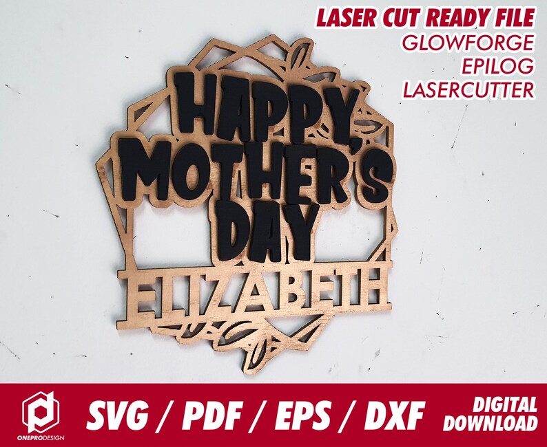 Download Happy mother's day split monogram 5 designs Svg / Pdf / | Etsy