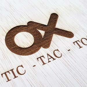 tic-tac-toe board game - Svg / Pdf / Eps / Dxf Laser Cut File - Instant download image 5