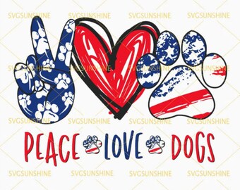 Download Peace Love Dogs Svg Etsy