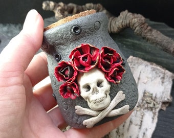 Potion bottles, Santa Muerte goddess , Apothecary jar