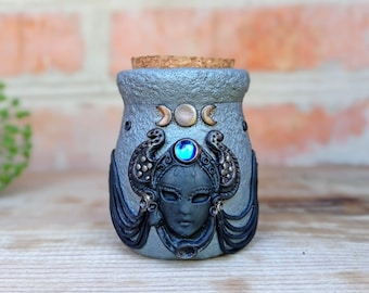 Potion jar, Gothic Goddess, Pagan Altar
