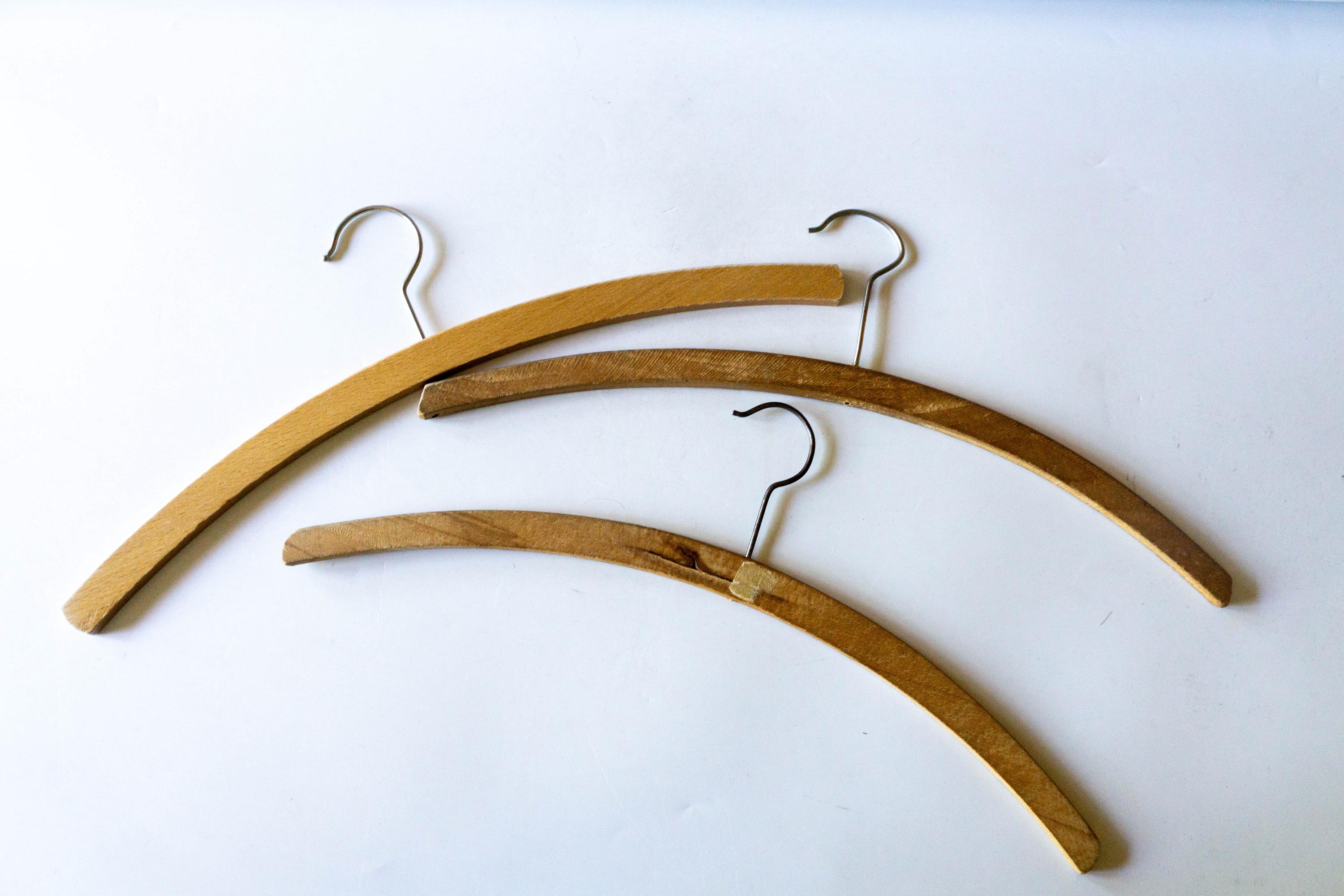 50-70s Vintage Wooden Hanger 20本セット Old Wooden Hangers - Etsy