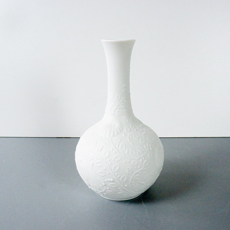 Vase AK Kaiser Vintage Vase mit Henkel Bisquit Porzellan Etsy.de