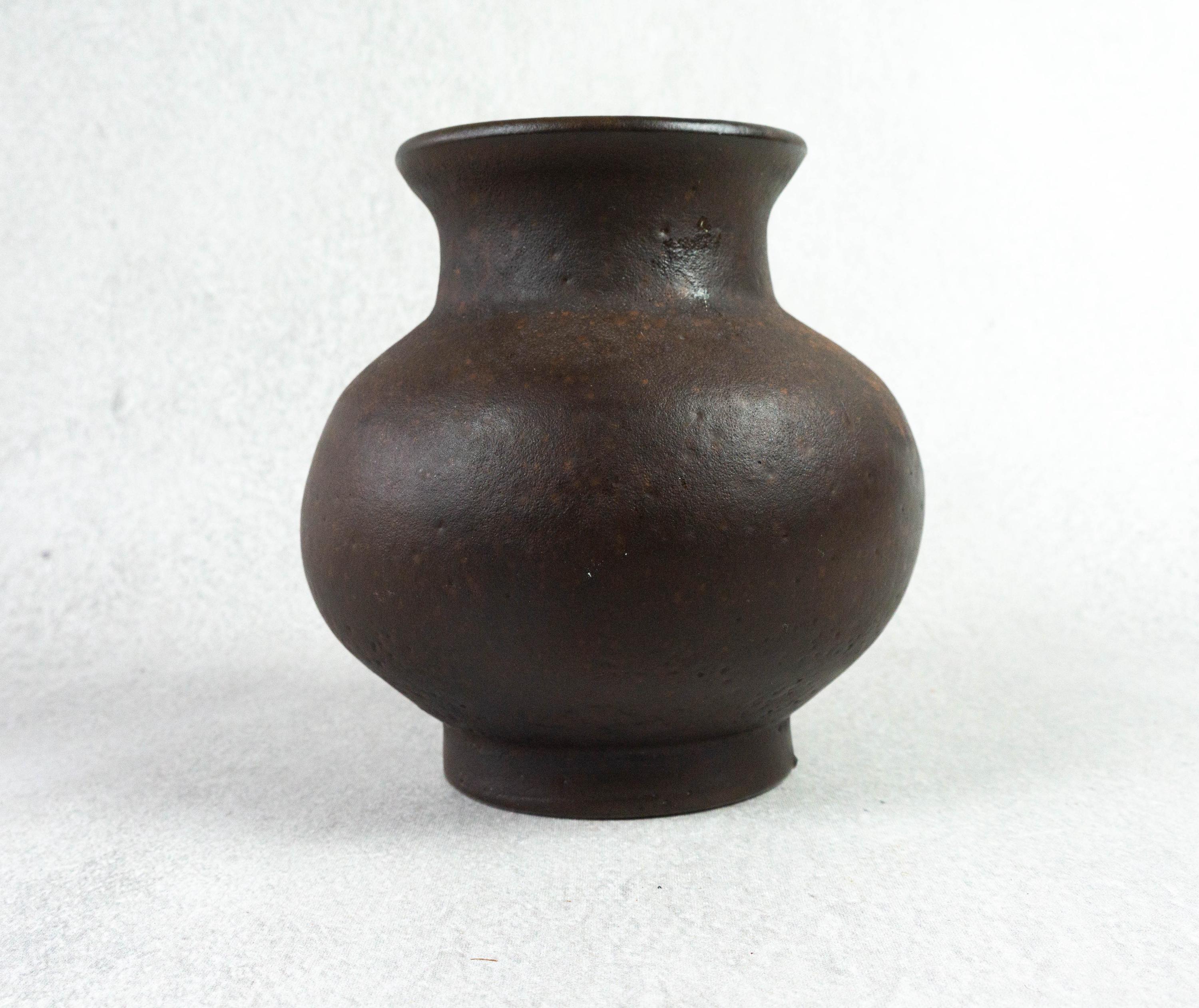 Vintage Vase Hartwig Heyne, Hoy Keramik, Vintage Vase, Bulbous