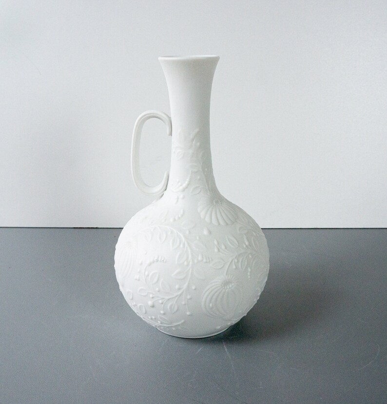 Vase AK Kaiser Vintage Vase mit Henkel Bisquit Porzellan Etsy.de