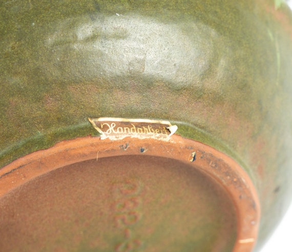 Kreutz Ceramic Vase, Fat Lava Flower Vase by Kreutz Keramik, Green