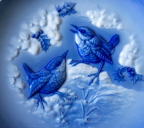 Berlin Design Piatto da Collezione 20 cm Blu Natale 1976