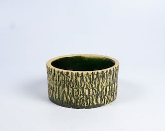 Kom, schotel, Fat Lava vaas, voor bloemstukken, ikebana, vintage