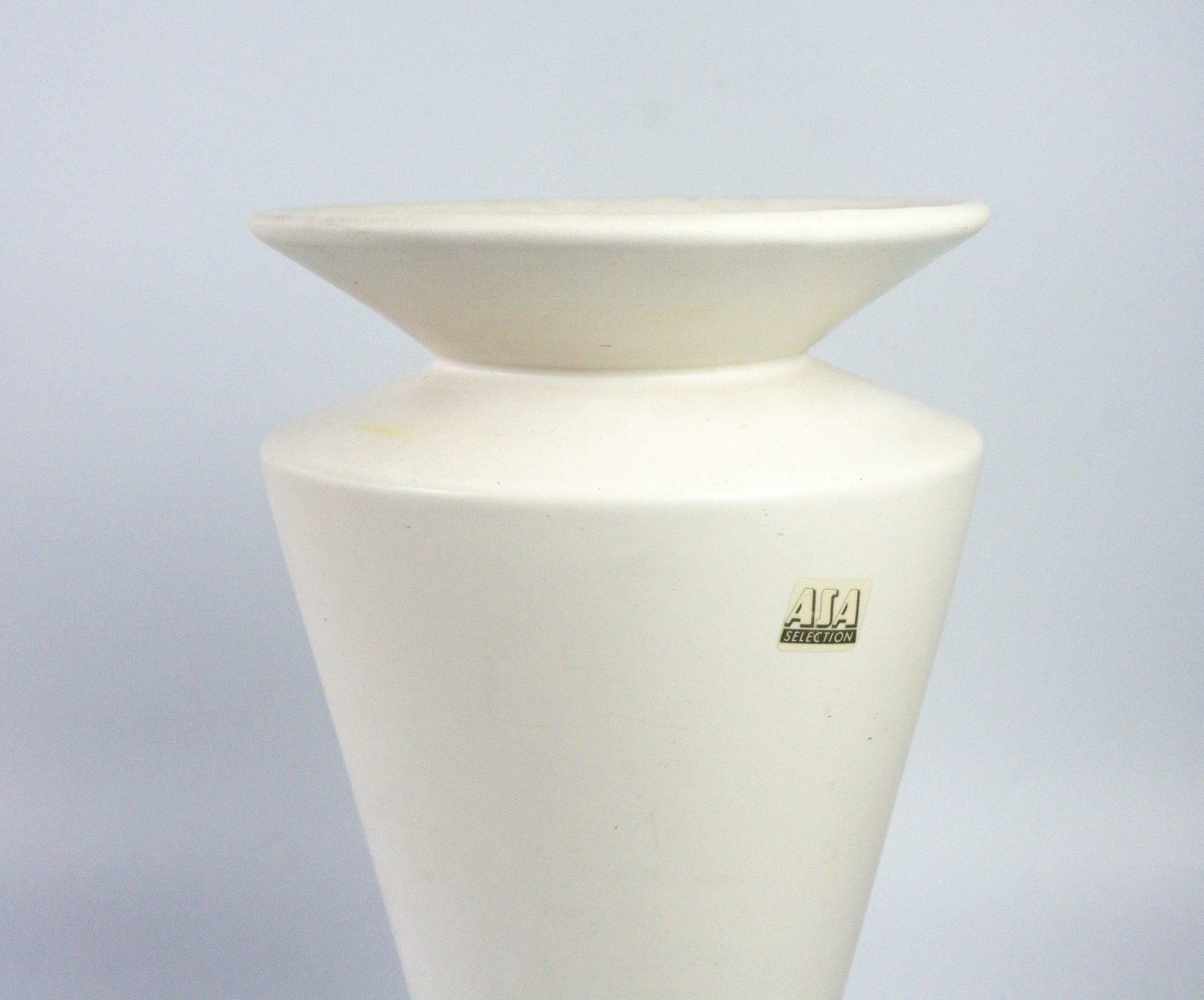 ASA Vaso Olahh In Ceramica Bianco Opaco - 11 X H 23 Cm, Prodotto In Italia - 6
